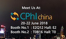 CPhI China 20-20 June 2018,Shanghai ,China,Booth No.: E2Q12